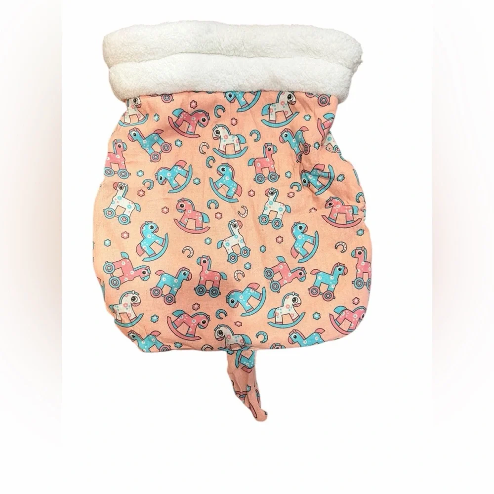 ❗️Two (2)❗️Cozy Cat Sacks with Playful Print - Burlap Material